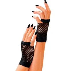 Netzhandschuhe, schwarz, ohne Finger, onesize
