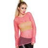 Netz-Shirt, neonpink, Einheitsgröße