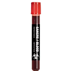 NEU Ampulle mit Theater-Blut, Aufschrift: Infected Blood, ca. 15ml