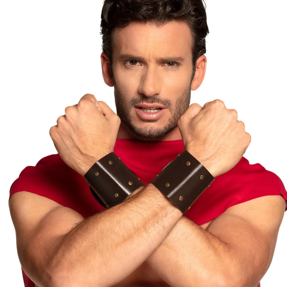 NEU Armbänder römischer Gladiator,in Lederoptik, größenverstellbar, 2 Stück