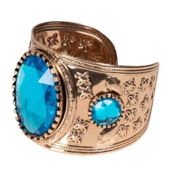 NEU Armreif Ägytpen mit großen blauen Steinen, gold