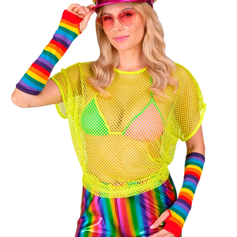 NEU Armstulpen Regenbogen, fingerlos