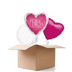 NEU Ballongrüße Für Dich von Herzen, 3 Ballons