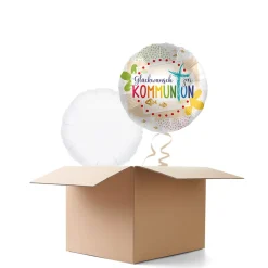 NEU Ballongrüße Glückwunsch zur Kommunion, 2 Ballons