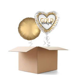NEU Ballongrüße Goldhochzeit, 2 Ballons