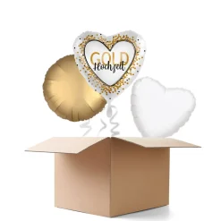 NEU Ballongrüße Goldhochzeit, 3 Ballons