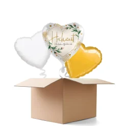 NEU Ballongrüße Hochzeit Herzlichen Glückwunsch, 3 Ballons