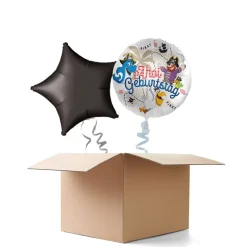 NEU Ballongrüße Pirat Ahoi Geburtstag, 2 Ballons