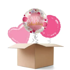 NEU Ballongrüße Sweet Pink Alles Gute zum Geburtstag, 3 Ballons