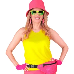 NEU Bauchtasche / Gürteltasche mit Pailletten, Neon-Pink