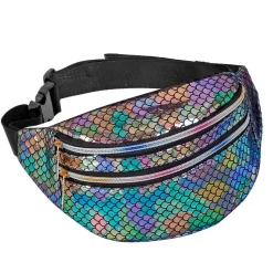 NEU Bauchtasche / Gürteltasche mit holografischen Schuppen