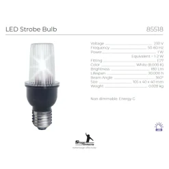 NEU Blitzlicht-Glühbirne E27, LED, 2W