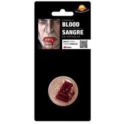NEU Blut-Kapseln zum Zerbeißen, mit Theaterblut, 6 Stück