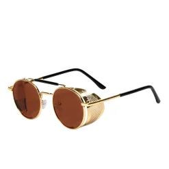 NEU Brille Festival gold mit seitlichem Sonnenschutz