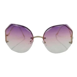 NEU Brille Festival Hexagon mit lilanen achteckigen Gläsern