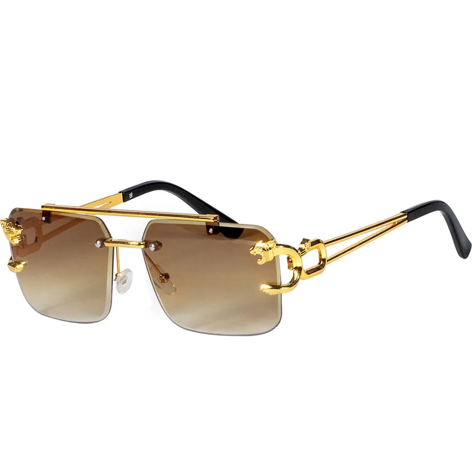 NEU Brille Festival Leopard, mit goldenen Bügeln