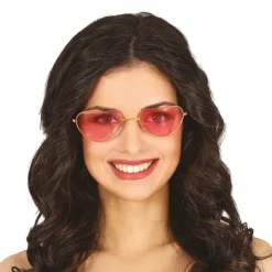 NEU Brille Herzform mit roten Gläsern