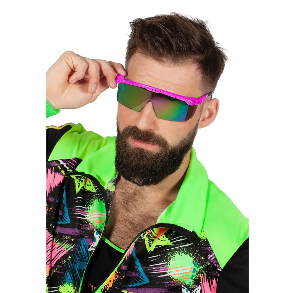 NEU Brille 80ies, neon-rosa