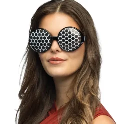 NEU Brille Wabenmuster, schwarz