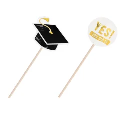 NEU Cocktail-Picker Graduation, 12 Stück mit verschiedenen Motiven