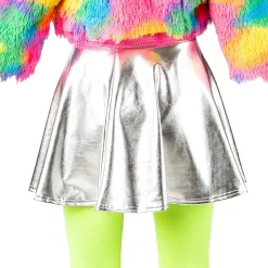 NEU Damen-Kostüm Glam-Rock, silber, Gr. S/M