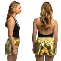 NEU Damen-Kostüm Hotpants metallic, gold, Einheitsgröße M