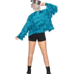 NEU Damen-Kostüm Jacke Festival, aqua, Einheitsgröße