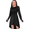 NEU Damen-Kostüm Kapuzenkleid, schwarz, mit Schnüroptik, Gr. S