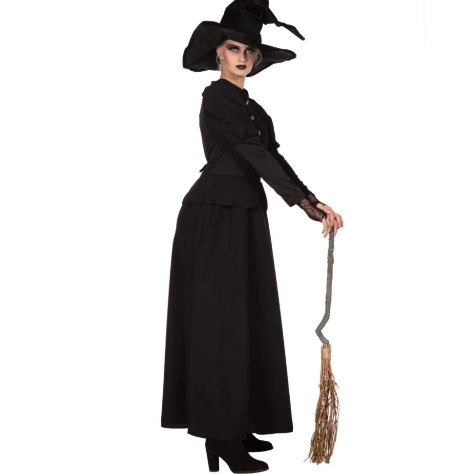 NEU Damen-Kostüm klassisches schwarzes Hexenkleid, Gr. 36
