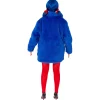 NEU Damen-Kostüm Plüsch-Jacke, Blau, Größe S-M