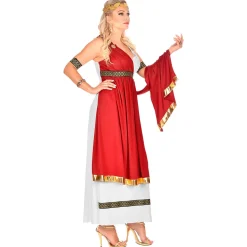 NEU Damen-Kostüm Römische Kaiserin, Kleid mit Umhang, Armbändern und Lorbeerkranz, Gr. S