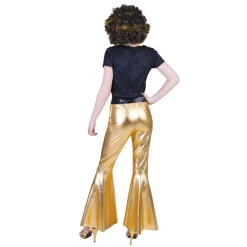 NEU Damen-Kostüm Schlaghose Disco-Fever, gold, Gr. 36-38