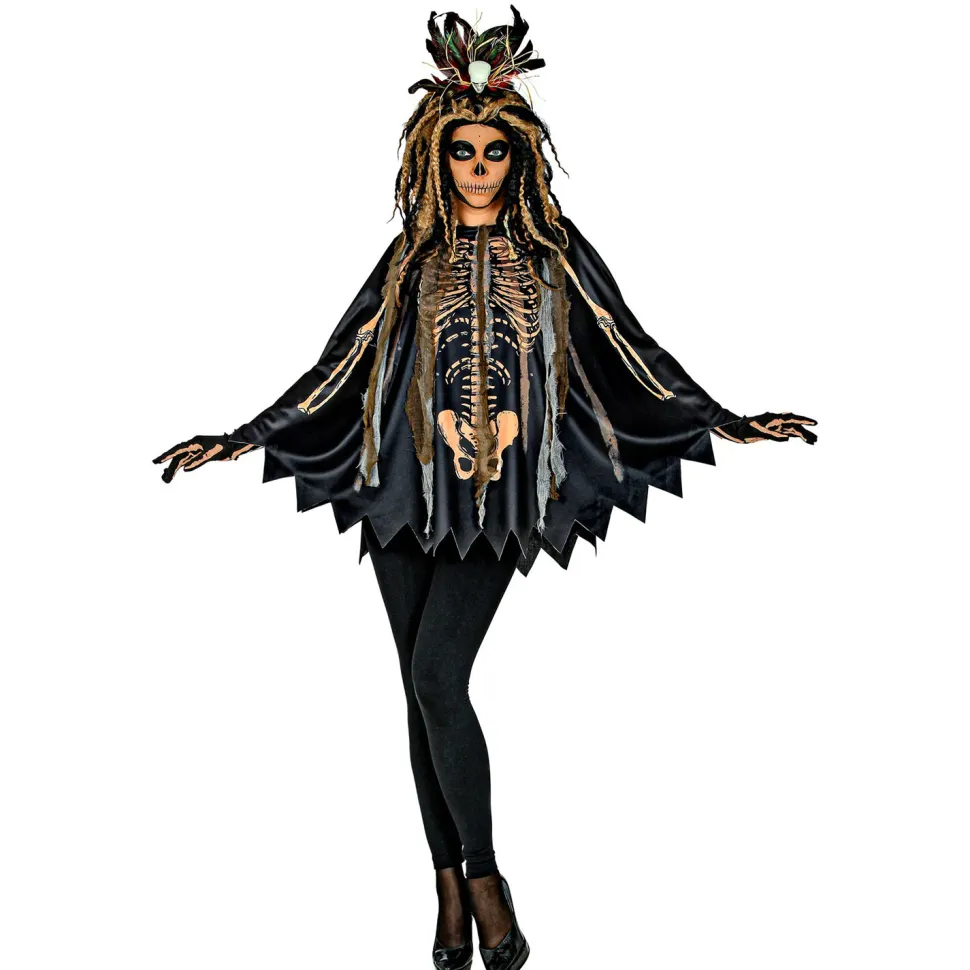 NEU Damen-Kostüm Voodoo Poncho, Einheitsgröße