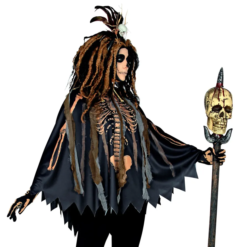NEU Damen-Kostüm Voodoo Poncho, Einheitsgröße