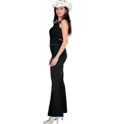 NEU Damen-Kostüm Western-Schlaghose und Weste, schwarz, Gr. 36