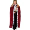 NEU Damen- und Herren Kostümumhang König / Königin, 140cm, bordeaux