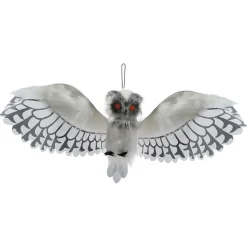 NEU Deko-Eule mit Aufhänger, 55cm, weiß