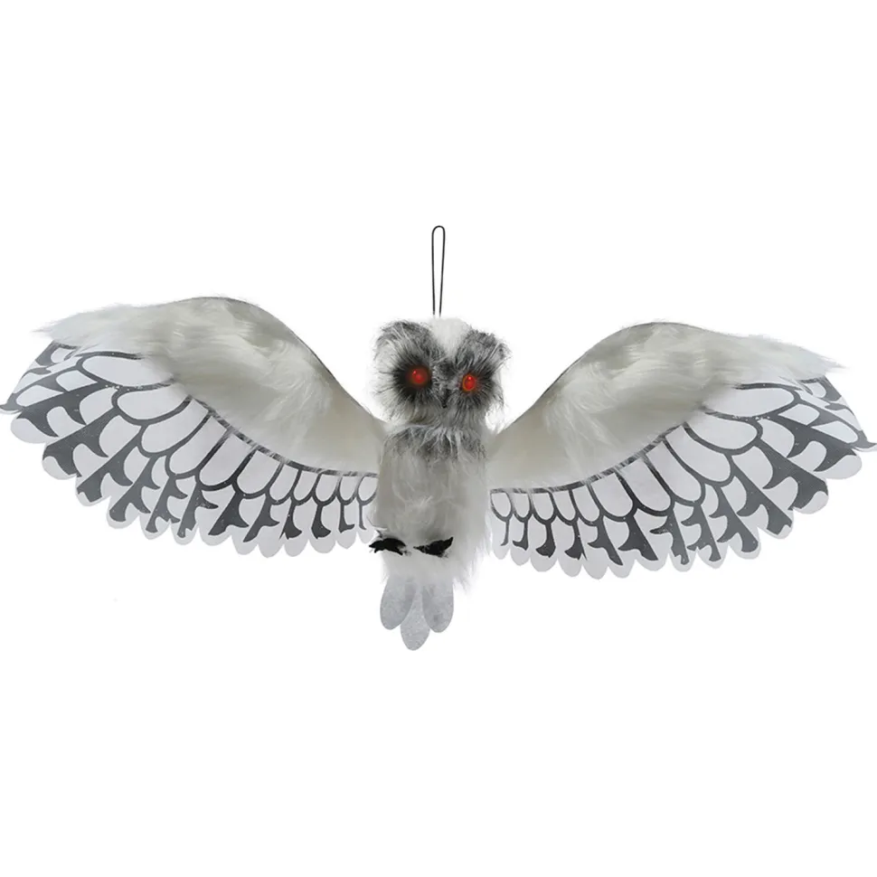 NEU Deko-Eule mit Aufhänger, 55cm, weiß