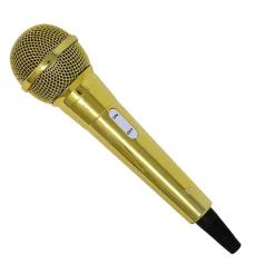 NEU Deko Mikrophon, gold, 20cm