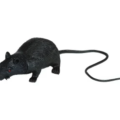 NEU Deko-Ratte aus Gummi, schwarz, ca. 15cm