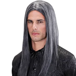 NEU Dream-Hair-Perücke Männer-Langhaar, silbergrau
