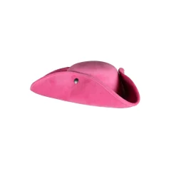 NEU Dreispitz Flair aus Samt, pink, Kopfweite 57-58cm