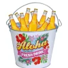 NEU Eimer "Aloha" als Flaschenkühler, aus Metall, ca. 19x23cm