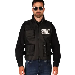 NEU Einsatz-Weste für Erwachsene mit Patches für SWAT, Polizei und FBI, Einheitsgröße