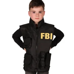 NEU Einsatz-Weste für Kinder mit Patches für SWAT, Polizei und FBI, Einheitsgröße