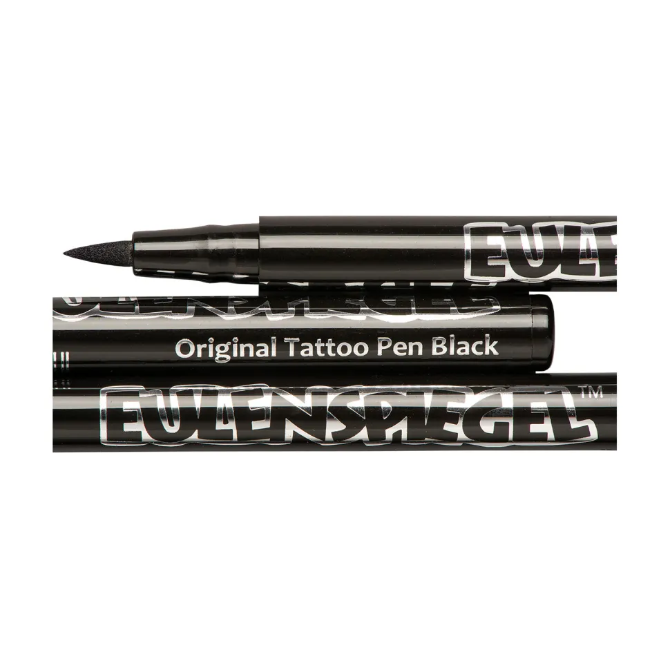 NEU Eulenspiegel Tattoo Stift / Eyeliner-Pen, Schwarz