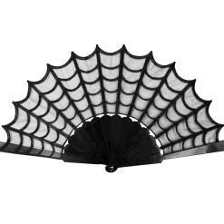 NEU Fächer Spinnweben-Style, schwarz