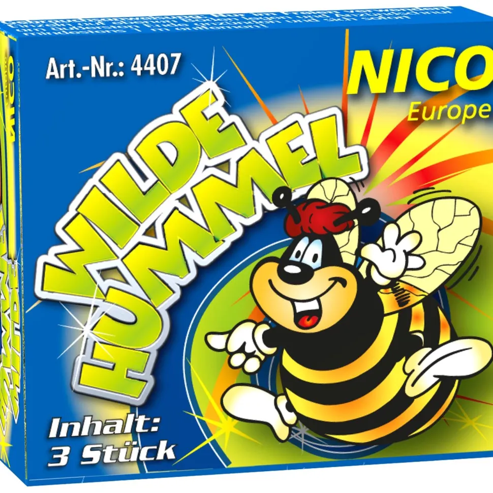 NEU Feuerwerk / Kinder- & Jugendfeuerwerk, Wilde Hummel, Packung mit 3 Stück