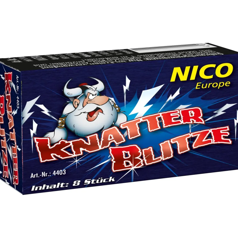 NEU Feuerwerk / Kinder- & Jugendfeuerwerk, Knatterblitze, Packung mit 8 Stück