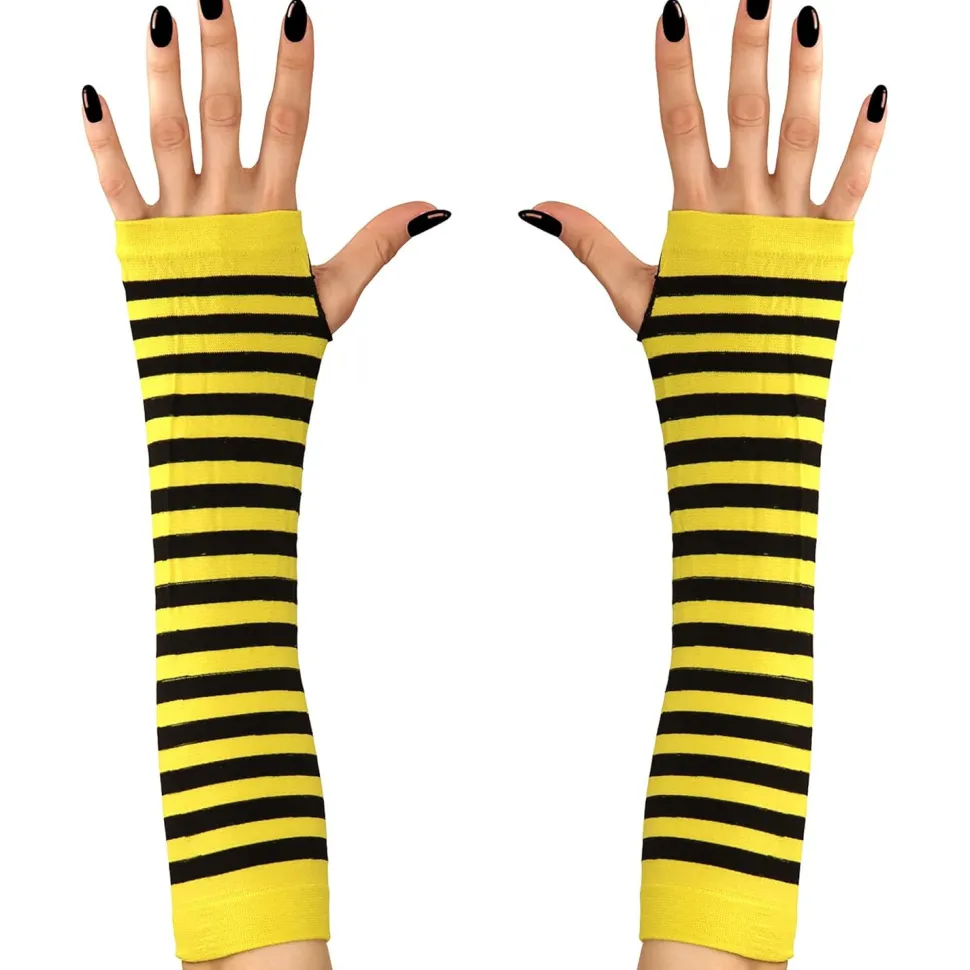 NEU Fingerlose Handschuhe / Stulpen Biene, 33 cm